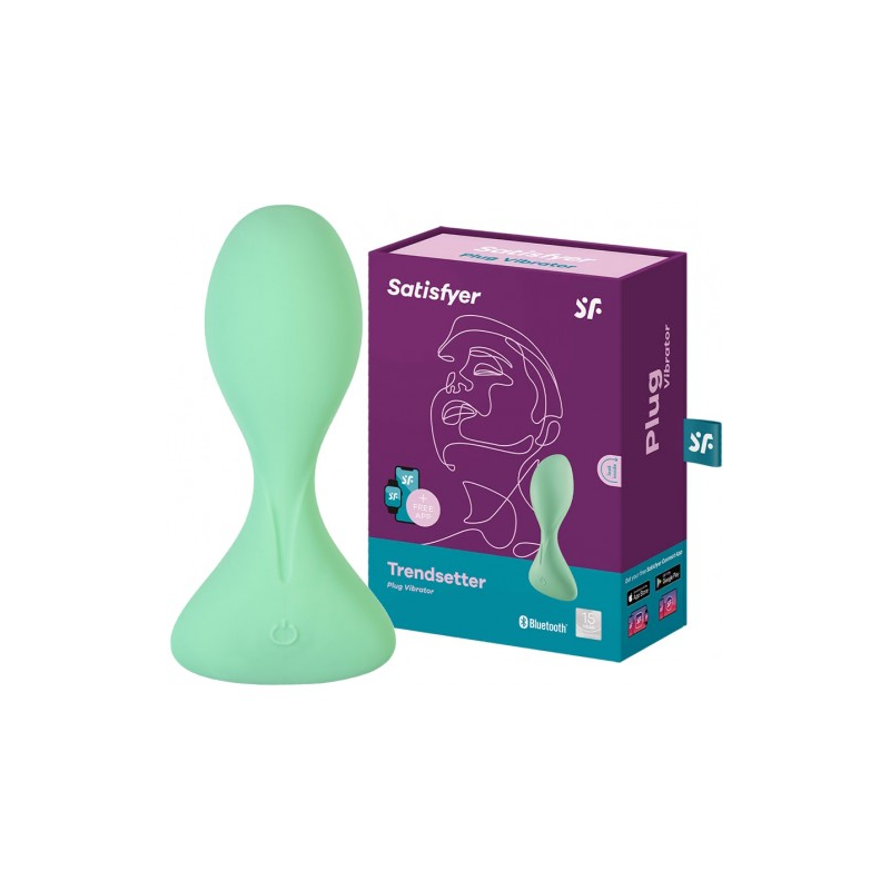 Анальный смарт-стимулятор с вибрацией Satisfyer Trendsetter зеленый