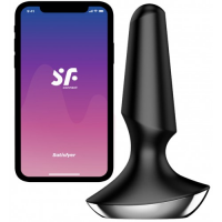 Анальный смарт-стимулятор с вибрацией Satisfyer Plug-ilicious 2 черный ДЕФОРОМИРОВАННАЯ УПАКОВКА