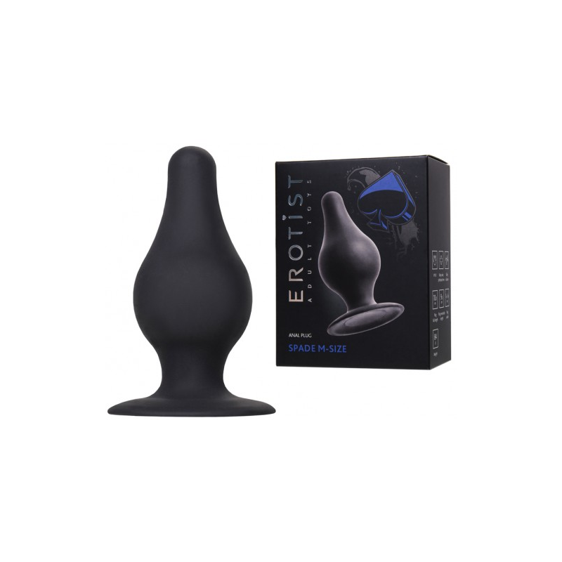 Черная анальная втулка Erotist Spade M