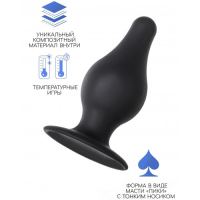 Черная анальная втулка Erotist Spade M