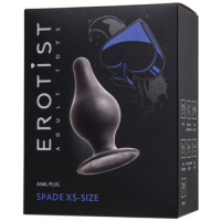 Черная анальная втулка Erotist Spade XS