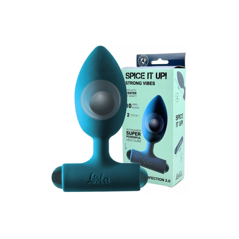 Анальная пробка с перезаряжаемой вибропулей Spice it Up Perfection
