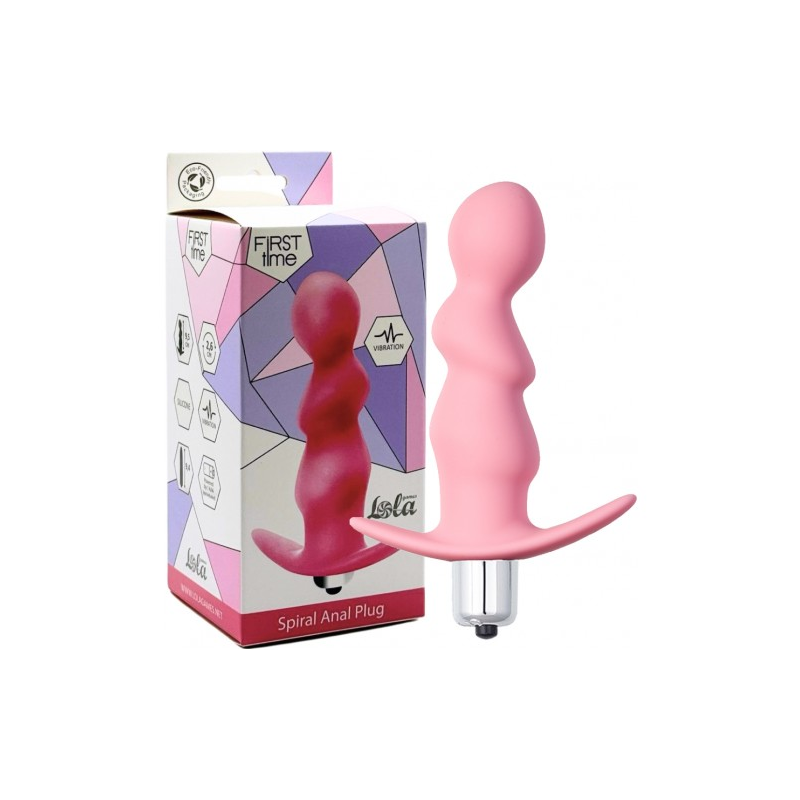Анальная пробка с вибрацией Spiral Anal Plug Pink