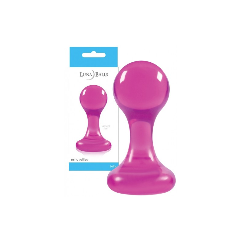 Анальная пробка на присоске Luna Balls S розовая