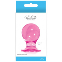 Анальная пробка на присоске Orbite M розовая