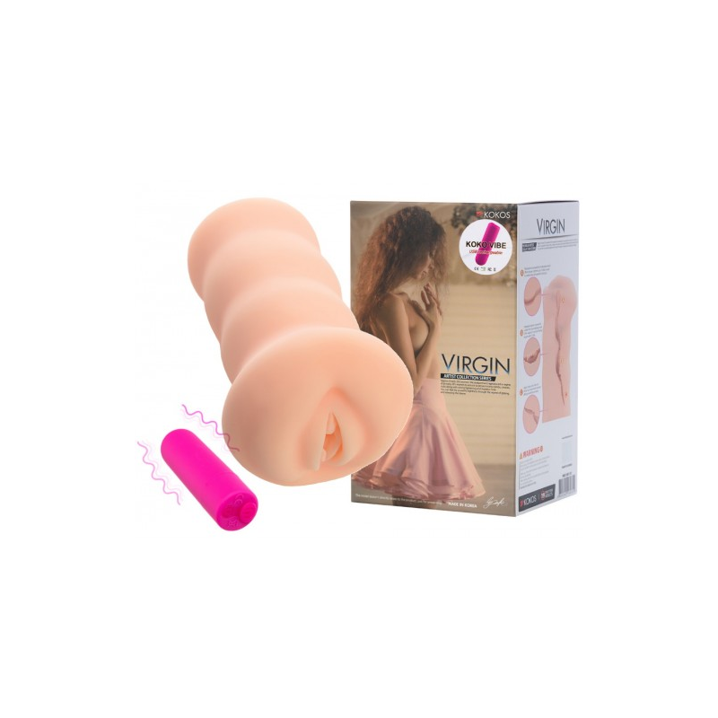 Реалистичный мастурбатор с перезаряжаемой вибропулей Kokos Three Sisters Virgin