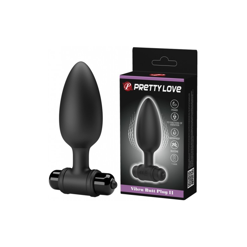 Анальная втулка с вибрацией Pretty Love Vibra Butt Plug II черная