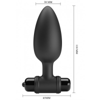 Анальная втулка с вибрацией Pretty Love Vibra Butt Plug II черная