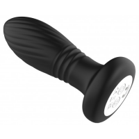 Анальная вибровтулка с возвратно-поступательной функцией и LED-подсветкой Secwell Plug с пультом ДУ