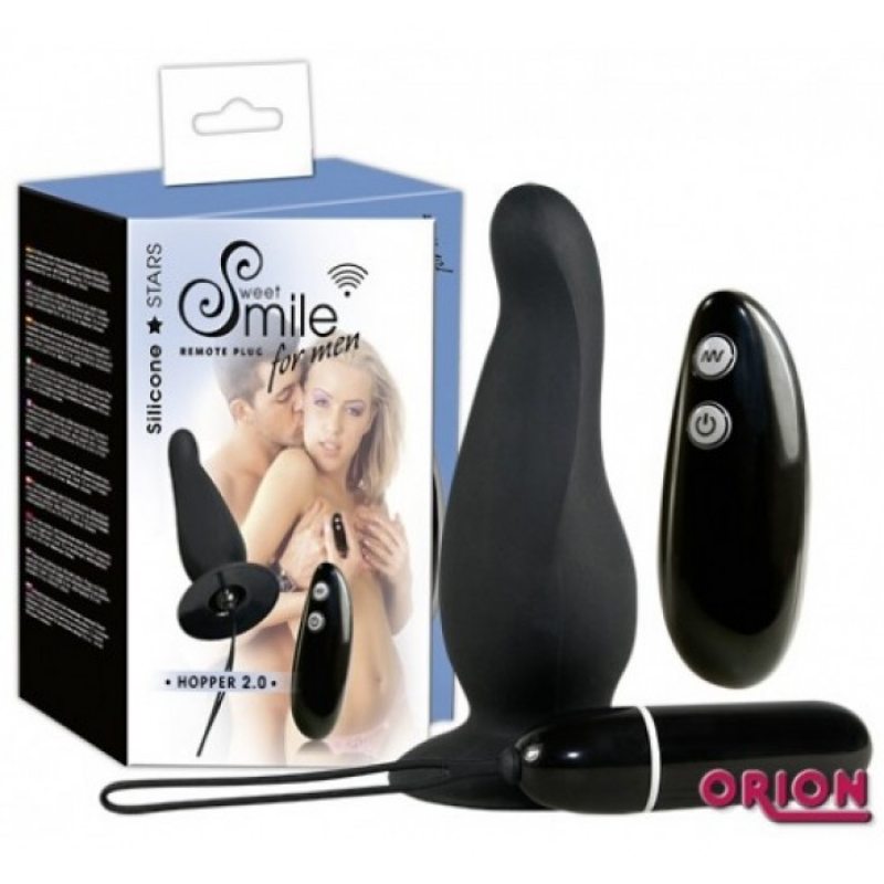 Smile Анальная вибровтулка черная
