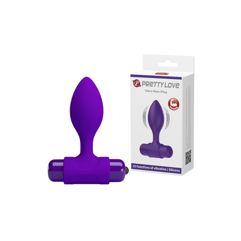 Анальная втулка с вибрацией Pretty Love Vibra Butt Plug фиолетовая