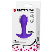 Анальная пробка для ношения с вибрацией Pretty Love Anal Plug Massager фиолетовая