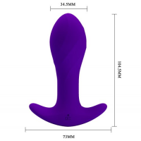 Анальная пробка для ношения с вибрацией Pretty Love Anal Plug Massager фиолетовая