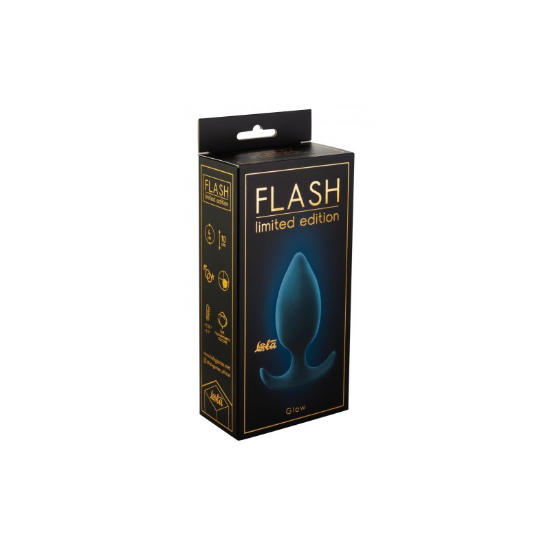 Анальная пробка со смещенным центром тяжести Flash Glow Lola