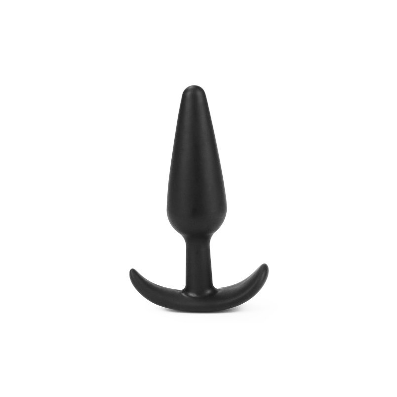 Черная силиконовая анальная пробка Large
