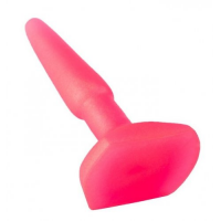 Розовая анальная пробка для ношения