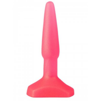 Розовая анальная пробка для ношения