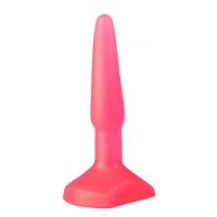 Розовая анальная пробка для ношения