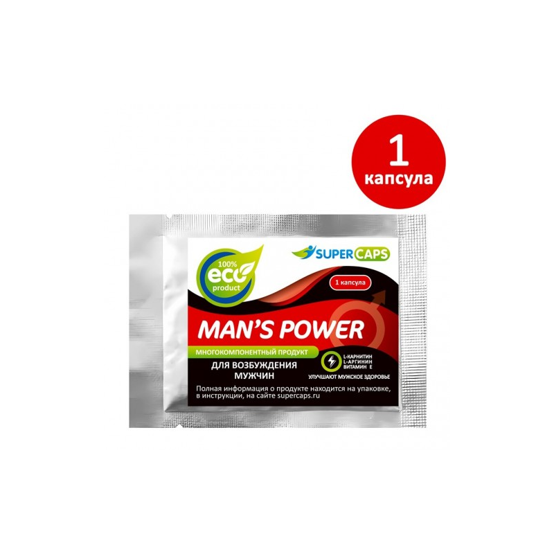 Средство возбуждающее для мужчин с L-carnitin Mans Power 1 капсула