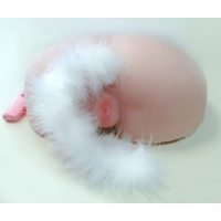 Анальная вибропробка с белым хвостом