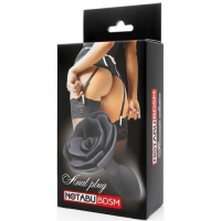 Черная анальная втулка Роза L