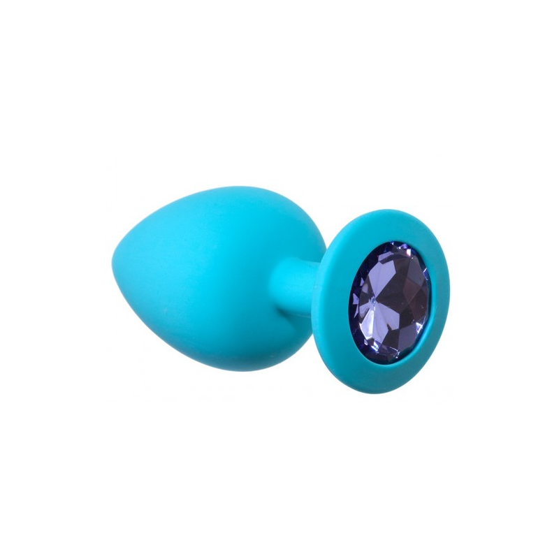Анальная пробка Emotions Cutie Large Turquoise Light Purple Crystal