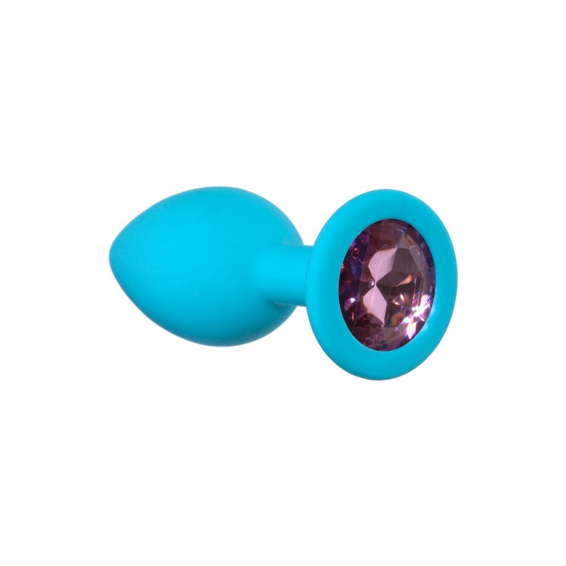 Анальная пробка Emotions Cutie Small Turquoise Pink Crystal