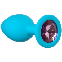 Анальная пробка Emotions Cutie Small Turquoise Pink Crystal