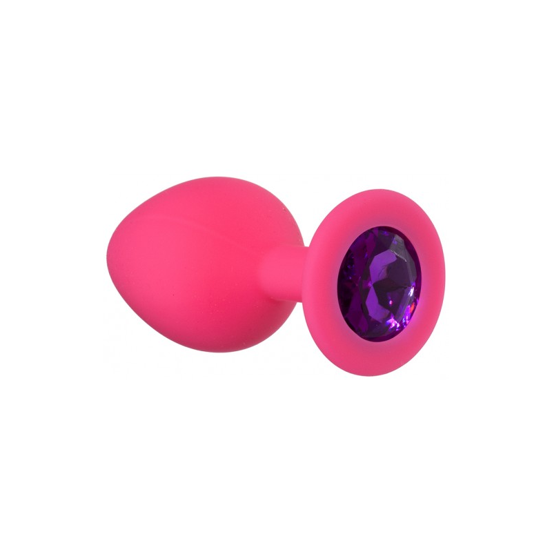 Анальная пробка Emotions Cutie Medium Pink Dark Purple Crystal