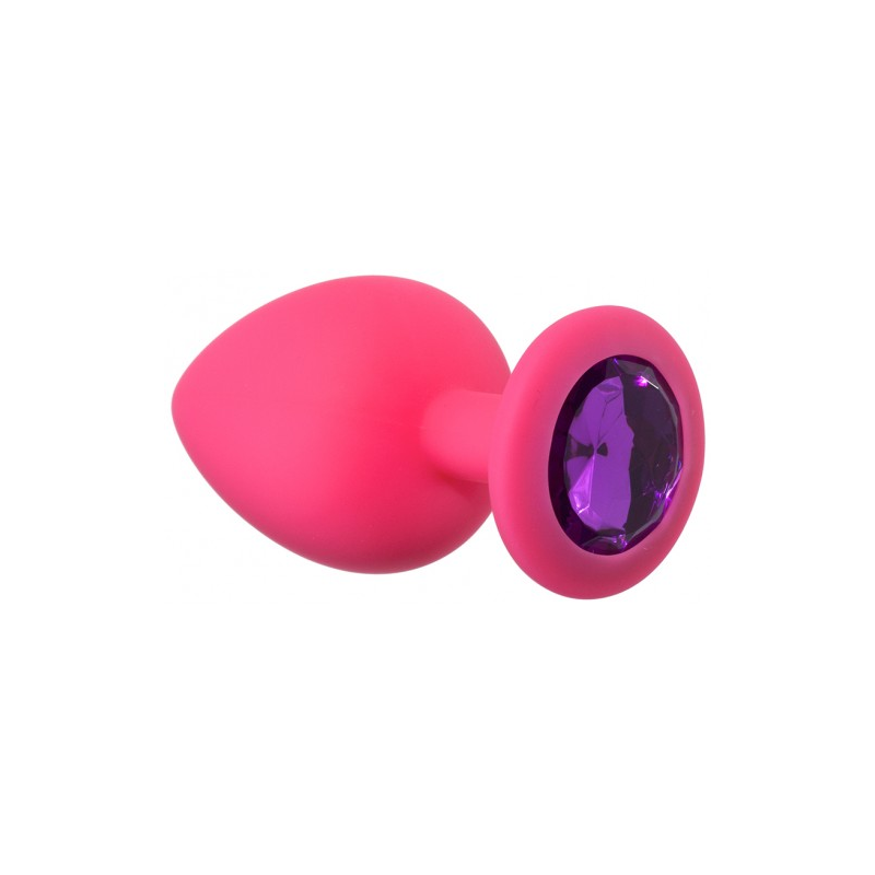 Анальная пробка Emotions Cutie Large Pink Dark Purple Crystal