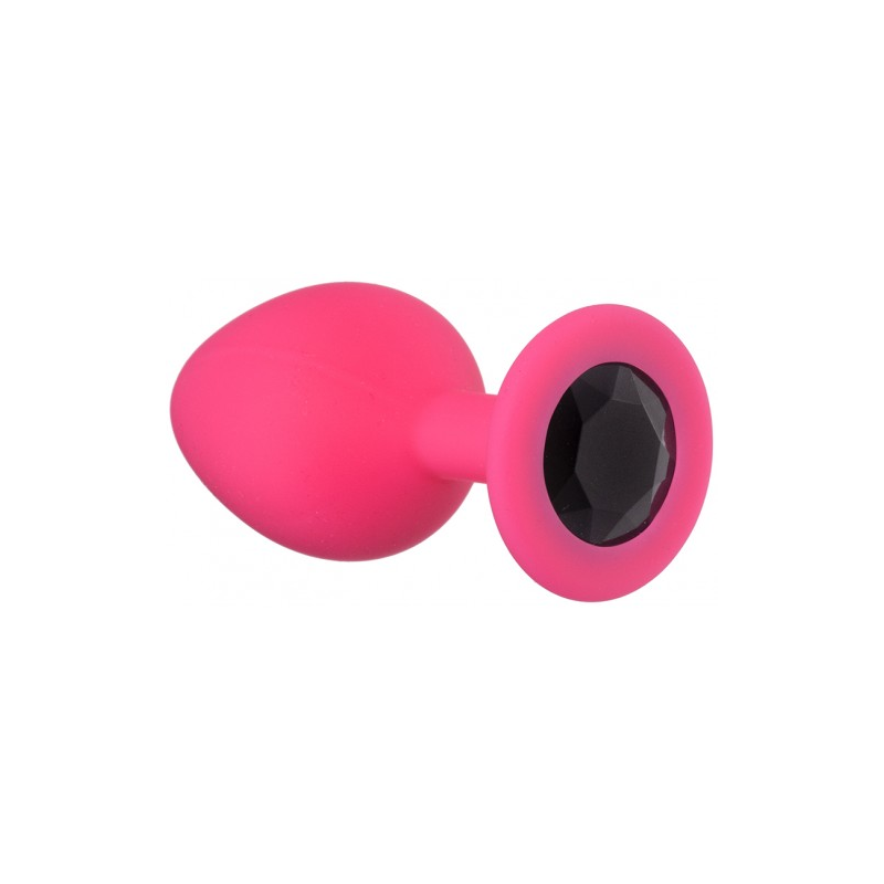 Анальная пробка Emotions Cutie Medium Pink Black Crystal