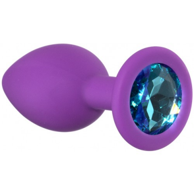 Анальная пробка Emotions Cutie Small Purple Light Blue Crystal