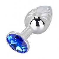 Мини-плаг из алюминия с кристаллом Dark Blue