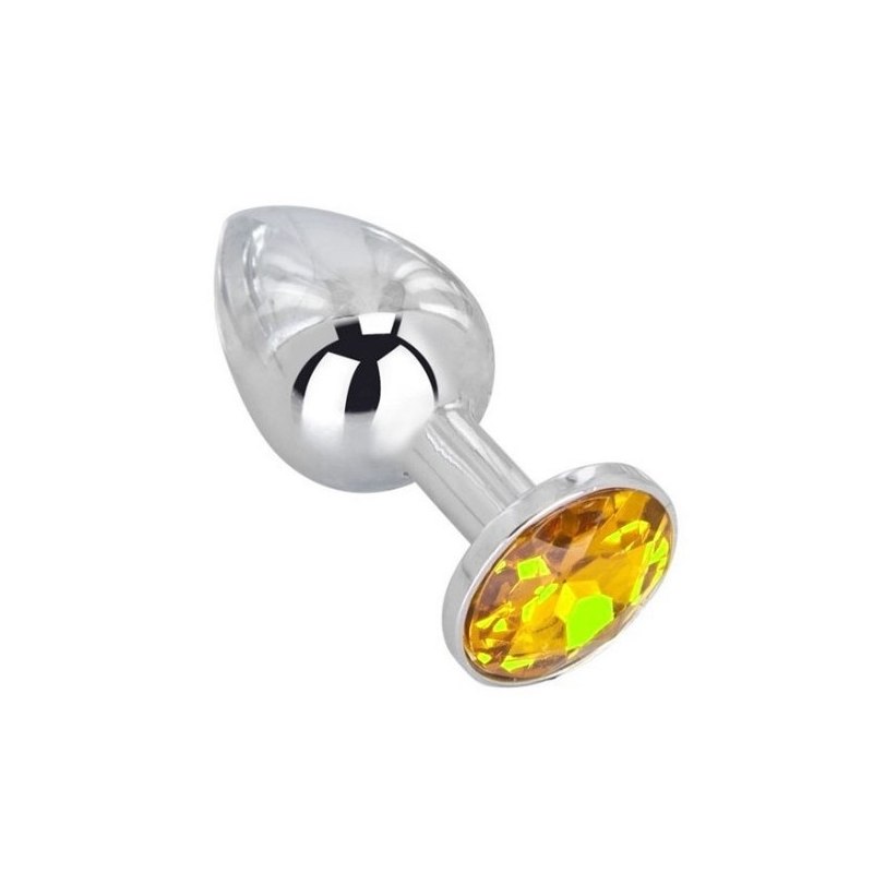 Мини-плаг из стали с кристаллом Juicy Yellow