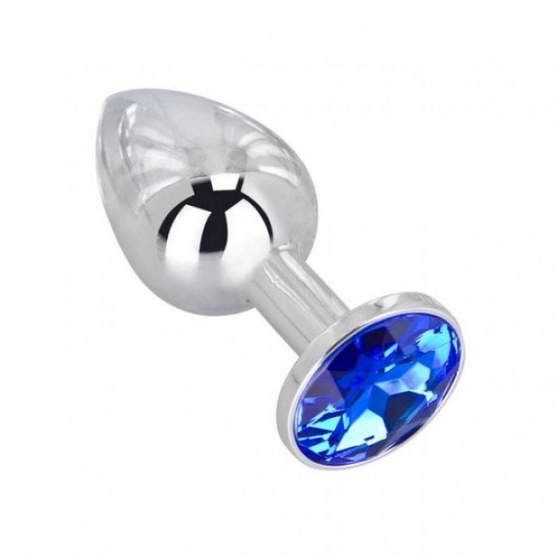 Мини-плаг из стали с кристаллом Blue Space
