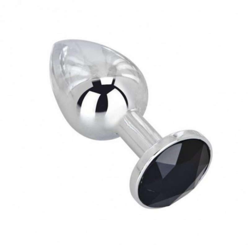 Мини-плаг из стали с кристаллом Black Rave