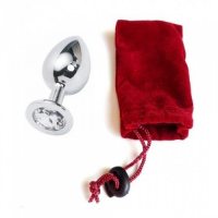 Стальная пробка Jewelry Plug Medium Silver кристалл