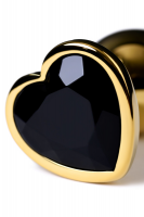 Анальный страз Metal by TOYFA, металл, золотистый, с кристаллом цвета турмалин, 7 см, Ø 2,7 см, 50 г