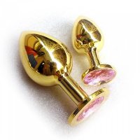 Анальное украшение Golden Plug Small розовый