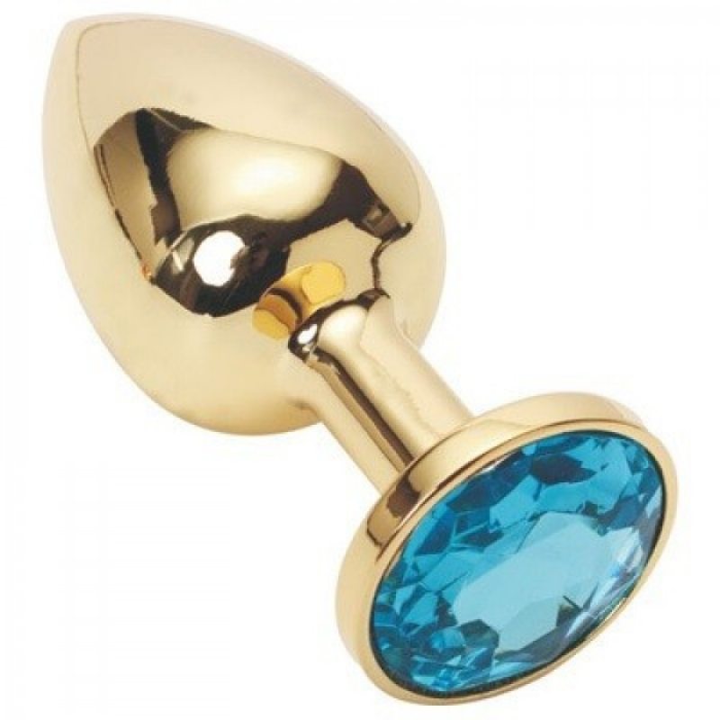 Анальное украшение Golden Plug Small голубой