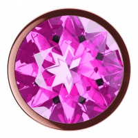 Анальная пробка Diamond Quartz Shine L розовое золото