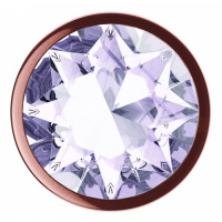 Анальная пробка Diamond Moonstone Shine L розовое золото