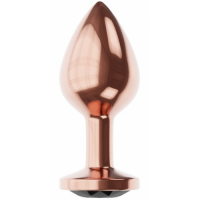 Анальная пробка Diamond Jet Shine L розовое золото