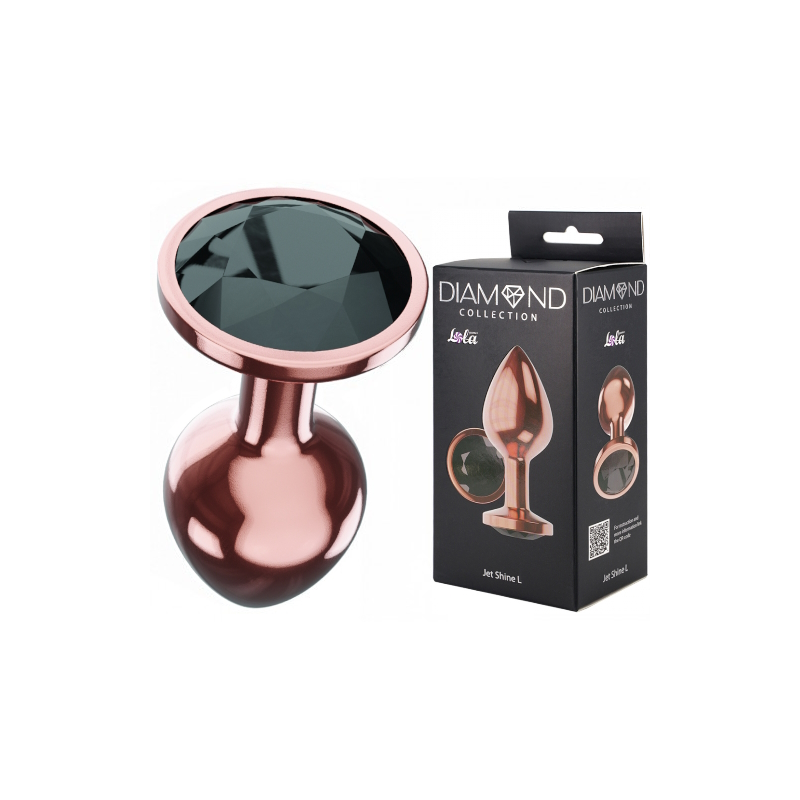 Анальная пробка Diamond Jet Shine L розовое золото