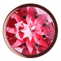 Анальная пробка Diamond Ruby Shine L розовое золото