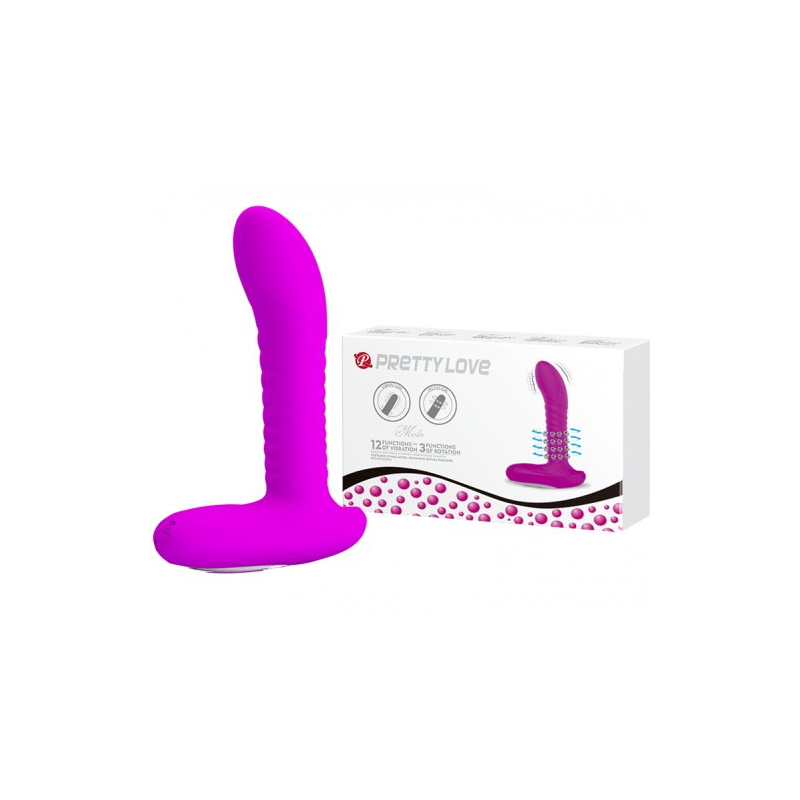 Вибромассажер простаты с функцией ротации Pretty Love Merlin пурпурный