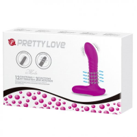 Вибромассажер простаты с функцией ротации Pretty Love Merlin пурпурный