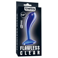 Стимулятор простаты Lovetoy Flawless Clear Prostate Plug синего цвета 15 см