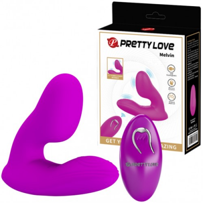Вибростимулятор простаты со стимулятором промежности Pretty Love Melvin с пультом ДУ