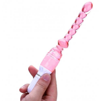 Розовая анальная цепочка